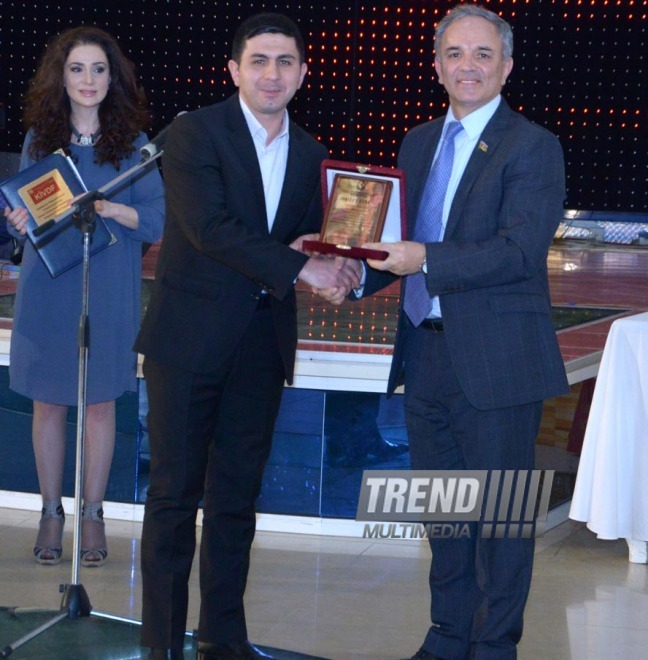 At journalistic essay awarding ceremony. Baku. Azerbaijan, Dec.25, 2015